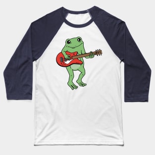 Electric Guitar Frog Baseball T-Shirt